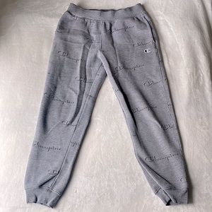 Champion Kids Dropshadow Grey Jogger Sweatpants.